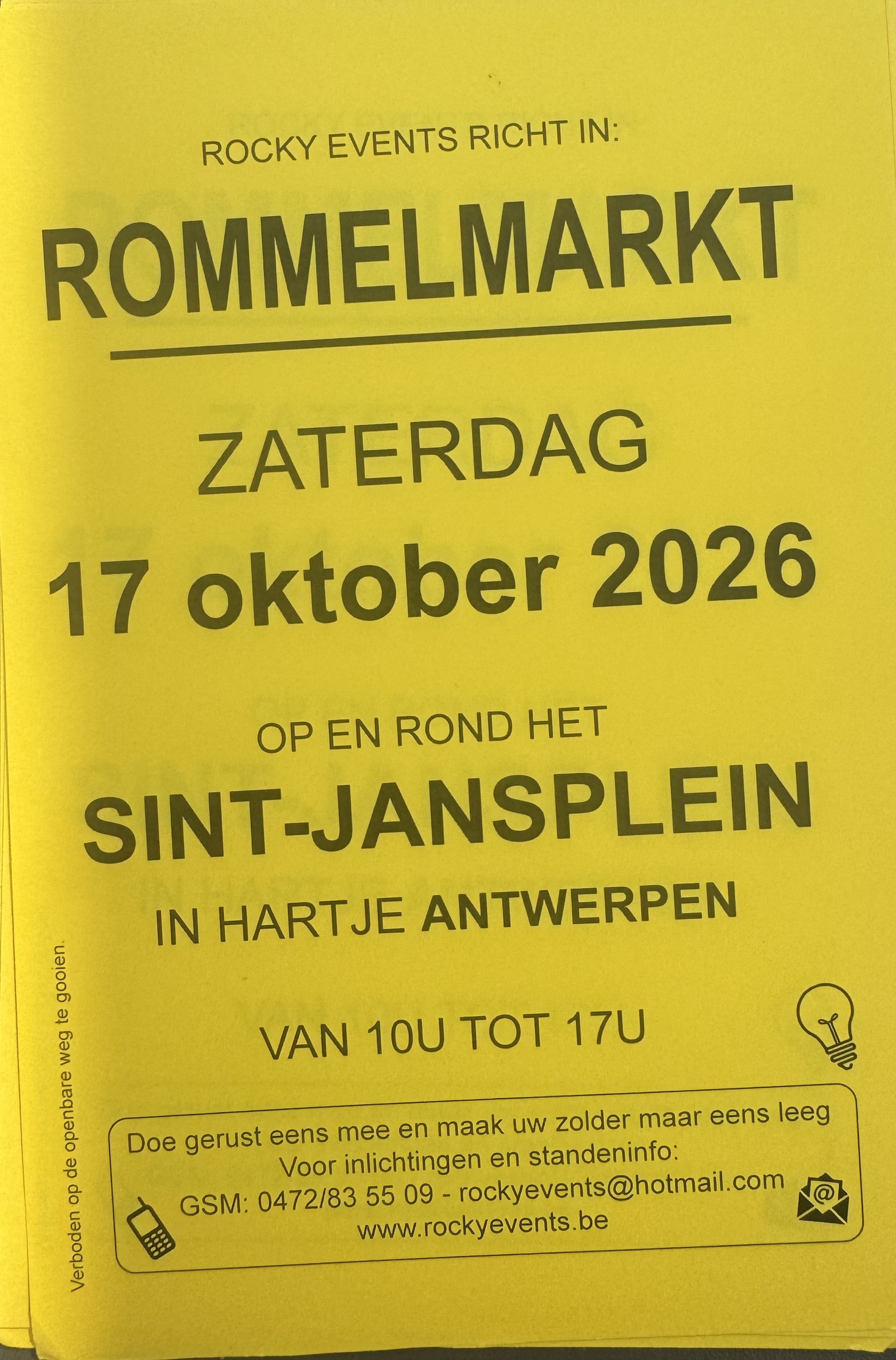 Grote openlucht Rommelmarkt SintJansplein Antwerpen