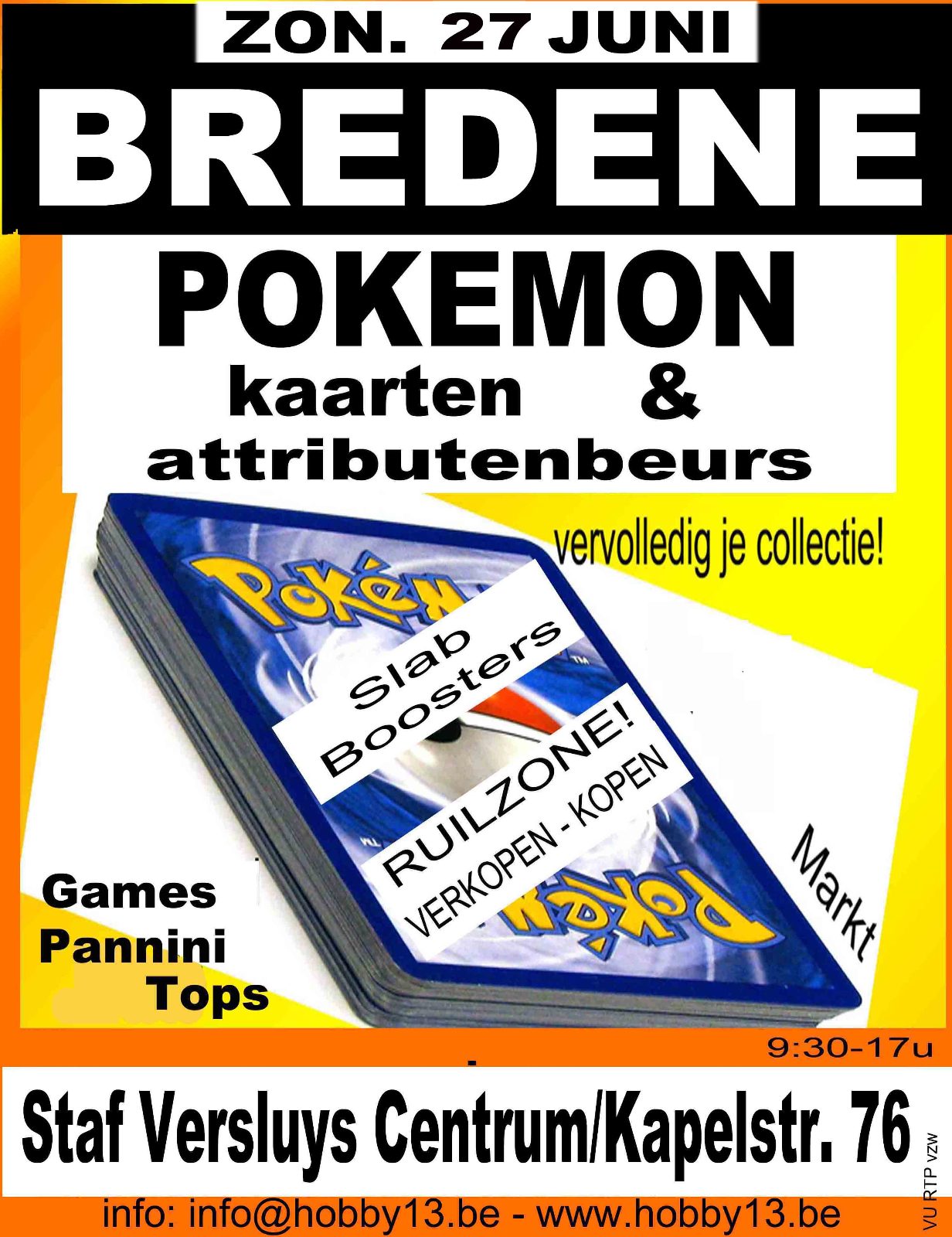 Pokémon Kaarten & Attributen Beurs te Bredene