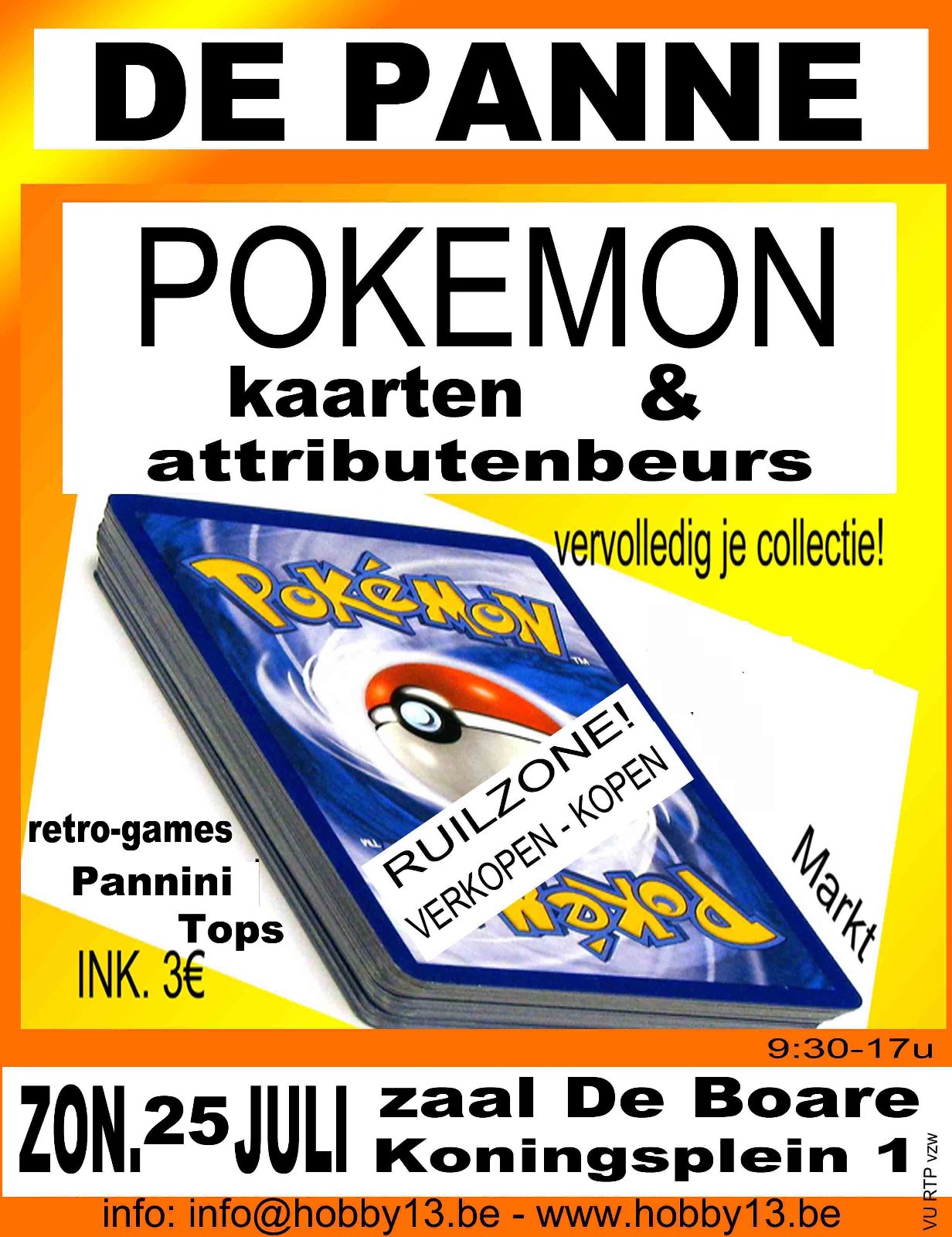 Pokémon Kaarten & Attributenbeurs te De Panne