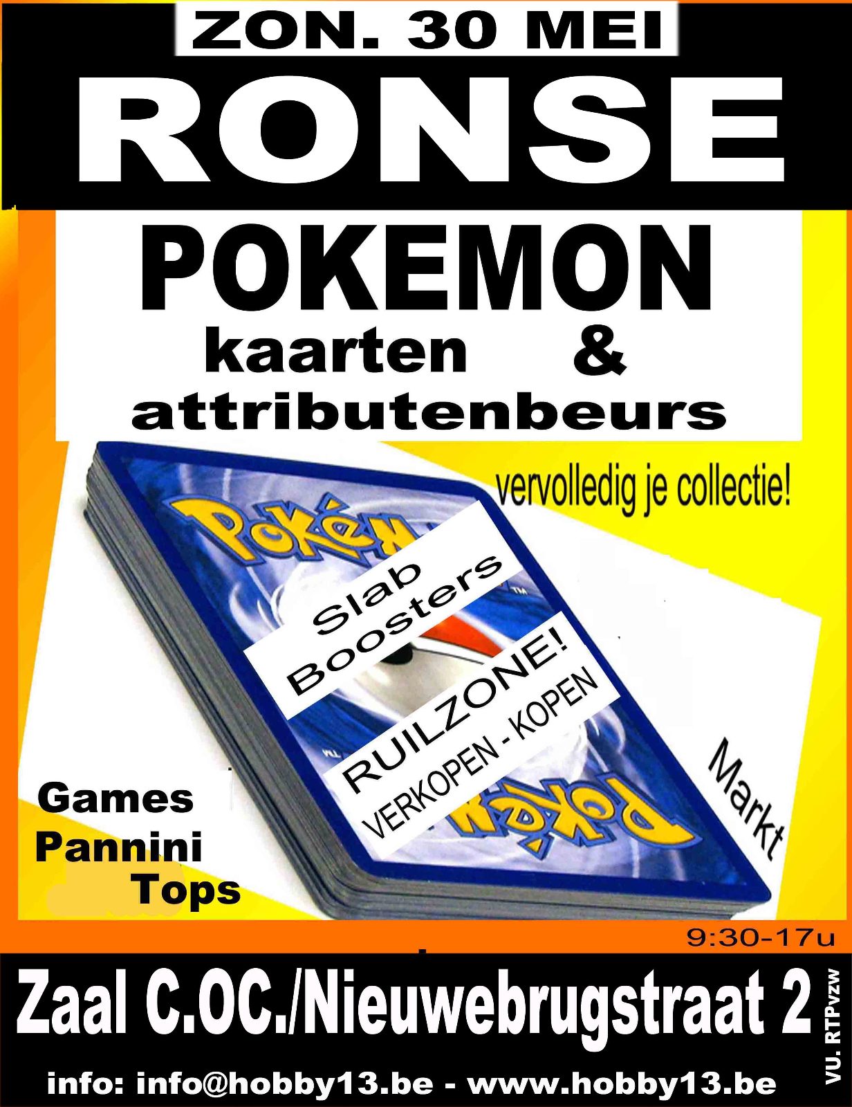 Pokémonkaarten & Attributenbeurs te Ronse
